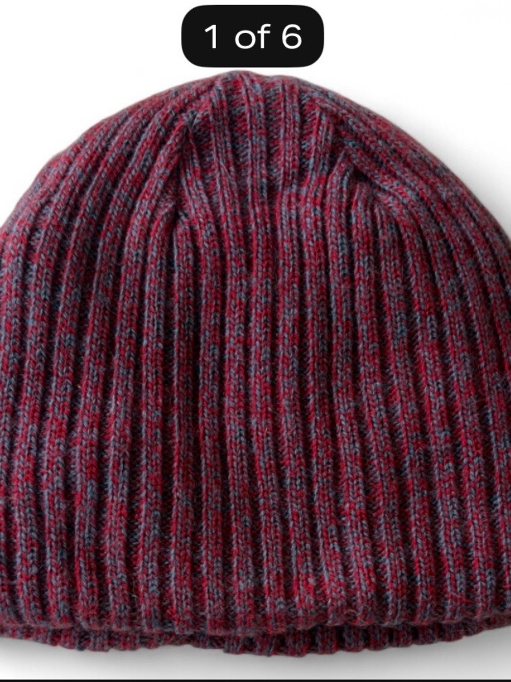 Outdoor Research Heathered Red and Charcoal Ribbed Beanie
